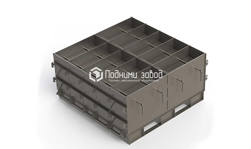 Ф.503020-Х10 Форма для 10 блоков 500х300х200 Вид 1