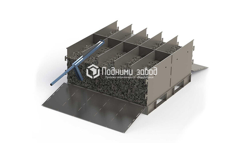 Ф.503020-Х10 Форма для 10 блоков 500х300х200 Вид 2